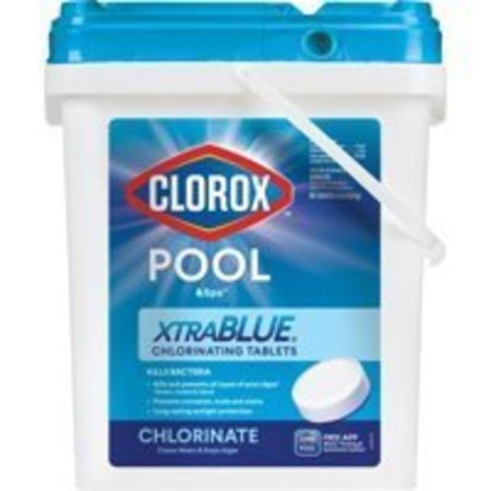 CLOROX Clorox Pool & Spa XtraBlue 23035CLX Chlorinating Tablet, Solid, Chlorine, 35 lb 24235CLX